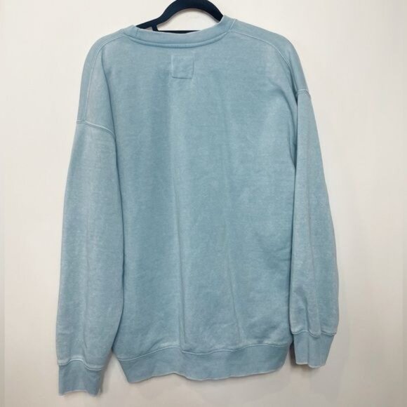 Reflex Burnout Oversized Sweatshirt Light Blue Comfy Loungewear Size Large - Picture 3 of 9